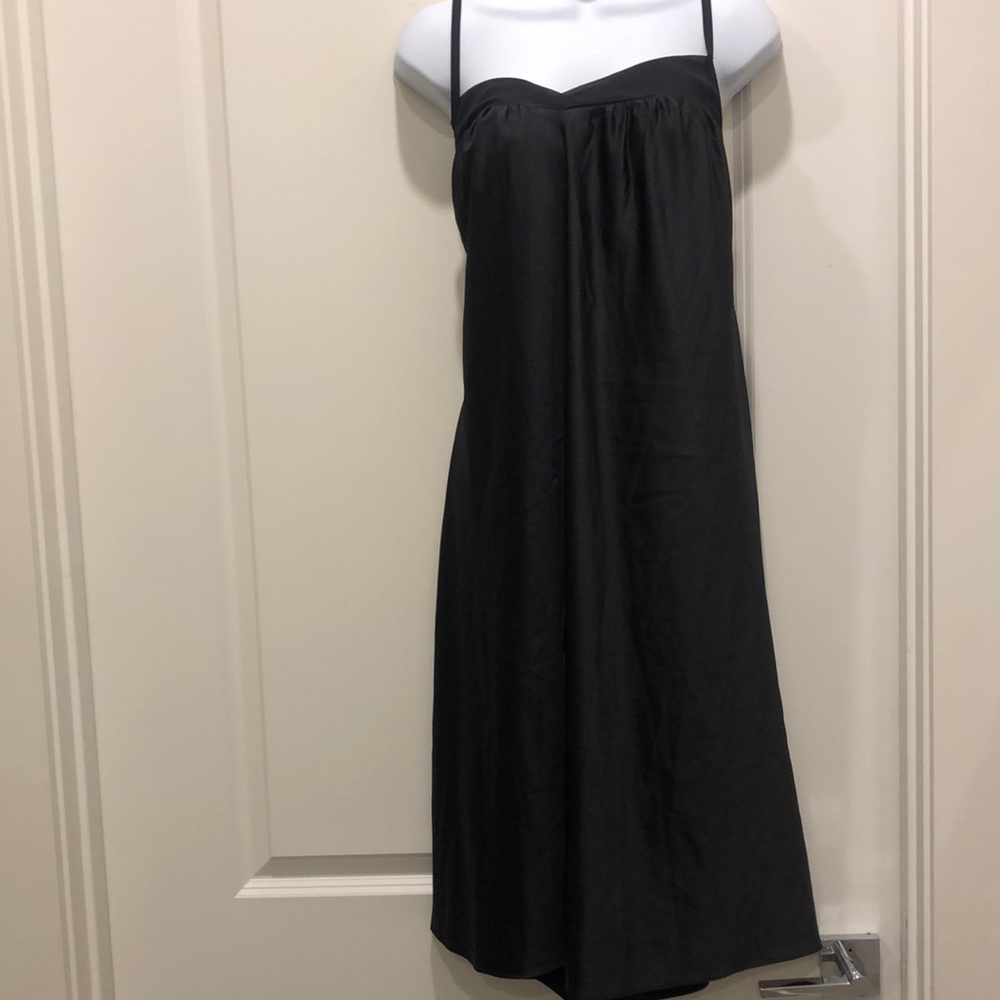 Cabernet women adjustable black chemise v-neck, like new, size 3X 100% polyester